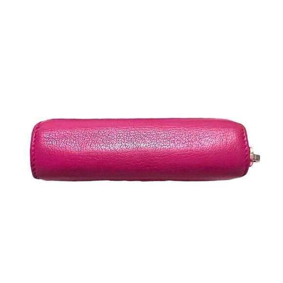 Authentic Yves Saint Laurent Calfskin Belle French Wallet In Fuchsia - Picture 5 of 15